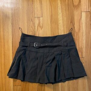 Plaid pleated belted skirt from Zara